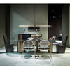 Luxury NEW Design Dining Room Furniture OVAL Table Stainless Steel Base Marble Top Smart Dining Tables for Home
