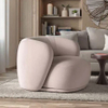 Modern Leisure Chair Light Luxury Designer Cloth Sofa Living Room Hotel Apartments Velvet Fabric Sofa Armchair