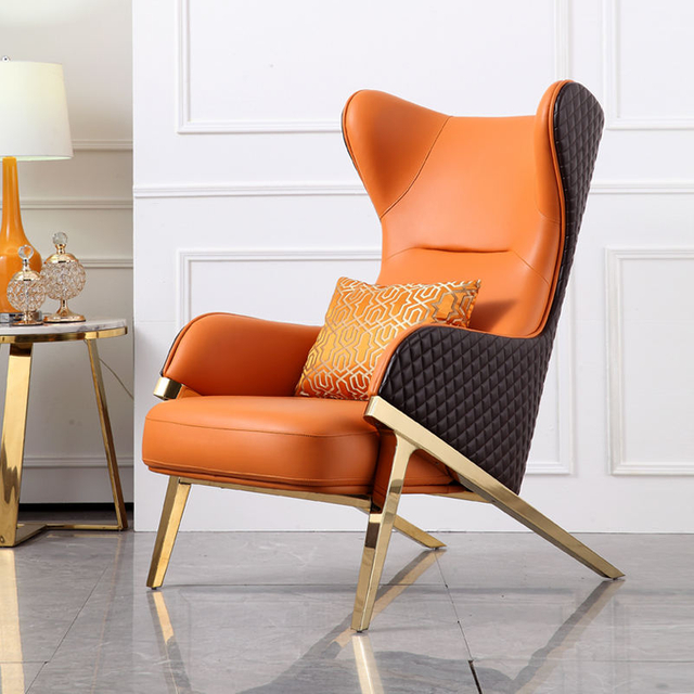 Luxury, Latest Modern and New Design Chic and Elegant Leisure High Back Leather Leisure Single Person Sofa Chair