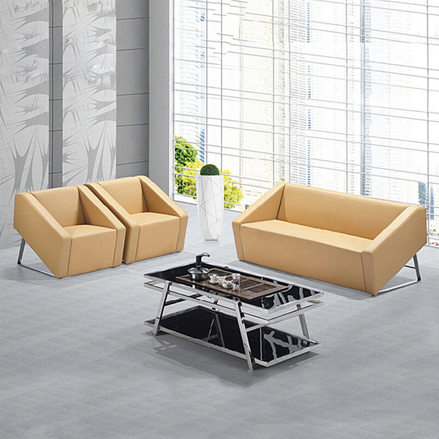 The Latest Modern Design of Business Office Reception Flannel Office Sofa