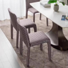 Mid-Century Style Restaurant Chair Nordic Vintage Design Modern Minimalist Household Fabric Backrest Dining Chair for Hotel