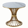 Round Marble Slab Table Top Gold Stainless Steel Base Conference Table Cafe Restaurant Used Marble Top Dining Table