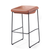 Modern Fashion Solid Iron Frame Leather Cloth Shaped Cotton Durable Hotel bar Office Front Desk bar Chair Can Be Customized
