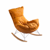 Modern Living Room Rocking Chair Yellow Technology Fabric Sofa Chair Furniture Hotel Lazy Chair Sofa