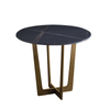 Modern Stainless Steel Gold Plating Marble Top Round Coffee Table Living Room Hotel Furniture