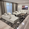Italian Minimalist Sofa Set Villa Home Living Room Furniture Leather Modular Couch Corner L-shaped Sofa