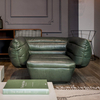 Italian Luxury Living Room Furniture Set High Quality Yellow Velvet Single Sofa European Stylish Modern Armchair Fabric Hotels