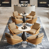 Italian Minimalist Design Hotel Lobby Armchair Modern Negotiation Chair Living Room Fabric Leisure Chair