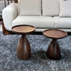 Hotel & Home Use Solid Wood Coffee Table with Mushroom Shape Side Table for Living Room Furniture