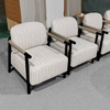 New Modern Style Living Room Furniture Set Fabric Upholstered Solid Wood Accent Lounge Sofas Leisure Chairs