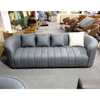 Italian Style Light Luxury Leather Sectional Sofa Combination Golden Stainless Steel Leg Hotel Lobby Living Room 3seater Couch