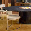 Modern Style Dining Chair Luxury Stainless Steel Restaurant Furniture Design Gold Dining Room Chair