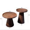 Modern Solid Wood Round Coffee Table Creative Edge Table for Living Room Home Hotel Apartment Furniture