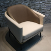 Modern Appearance Italian Design Hotel Lobby Sofa Chair Home Furniture Fabric Metal Fil Noir Armcair Leisure Chair