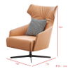Modern Nordic Living Room Chair Revolving Hotel Armchair Fabric Designer Luxury Lounge Chair