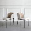 Modern Dining Room Furniture Italian Design Fabric Decoration Metal Leg Dining Chair White