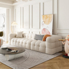Modern Luxury Living Room Furniture Velvet Fabric Three Seat Sofa Villa Hotel Lobby Couch Straight Row Pull-up Sofa Set