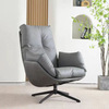 Modern Synthetic Leather Lounge Armchair Luxury Metal Eider Down Hotel Home Furniture Living Room Swivel Single Sofa Chair