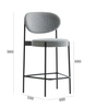Modern Velvet Fabric Commercial bar Chair Kitchen bar Stool Series Iron Art bar Counter Stool