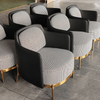 Foshan Factory Customization Single Sofa Leather and Fabric Stainless Steel Feet Hotel Living Room Bedroom Sofa