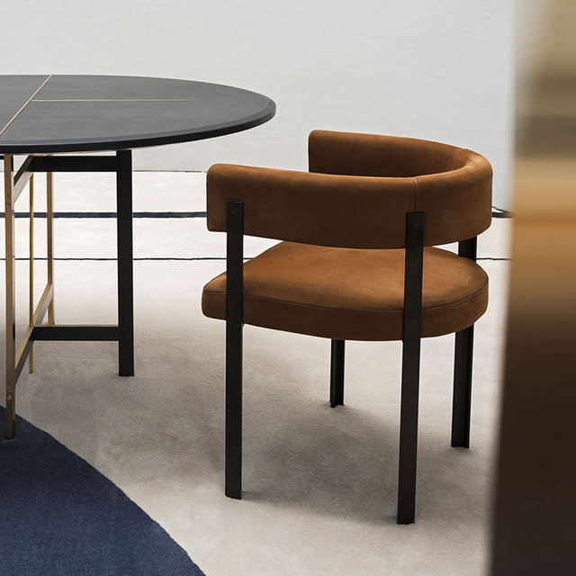Modern Design Dining Room Furniture Metal Luxury Cafe Restaurant Chairs Stainless Steel Velvet Fabric Dinning Chair