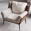 Luxury Popular Design Leisure Single Sofa Wabi-sabi Home Upholstery Armchair Lounge Hotel Living Room Furniture Accent Chair