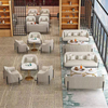 Modern Design Salon Sofa Set MIcrofiber Fabric Hotel Living Room Restaurant Cafe Single Three Seater Sofa