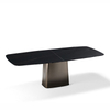 Italian Postmodern Style Table Marble Dining Room Furniture Features Stainless Steel Feet Rectangular Dining Table