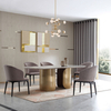 Nordic Modern Style Dining Chairs Solid Wooden Legs Kitchen Chair Leather Seat and Back Living Room Hotel Dining Room Chairs