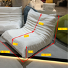 Modern Design Compressed Sofa Apartment Living Room Bedroom Comfortable Floor Velvet Lazy Sofa Set