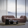 Nordic Modern Hotel Apartment Living Room Clothing Store Beauty Salon Lamb Velvet Creative Cloth Art Minimalist Sofa 3seats
