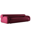 Nordic Italian Minimalism Design Couch Simple Hotel Home Furniture High Quality White Velvet Fabric 4 Seater Living Room Sofa
