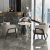 Italian Minimalist Designer ASH Solid Wood Genuine Leather Leisure Lounge Chair Hotel Living Room an Easy Chair Armchair