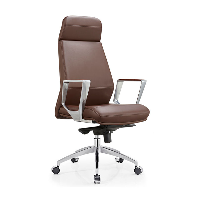 Factory Direct PU Leather High Back Metal Frame Revolving Office Chair
