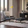 Modern Fabric Leisure Chair High Backrest Swivel Lounge Chair Single-Person Bedroom Home Living Room Furniture