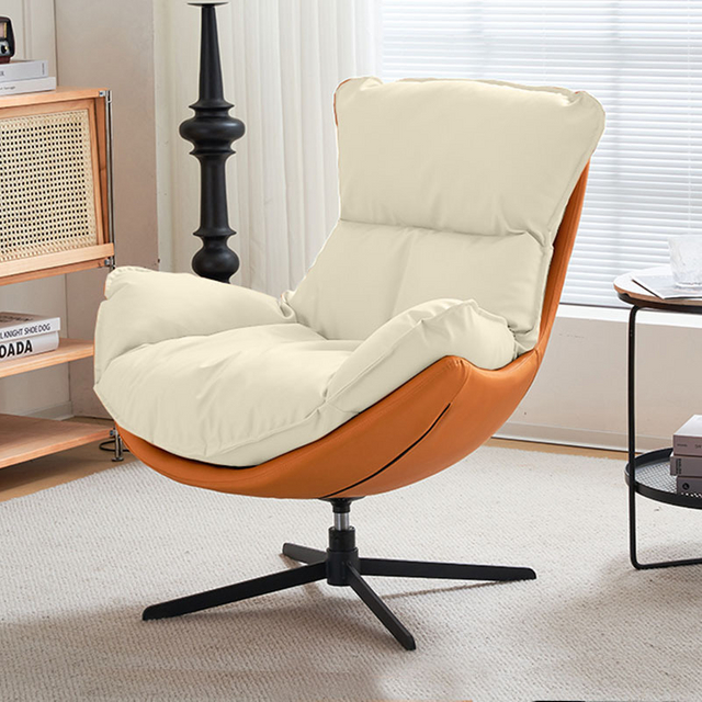 Modern Rocking Accent Chairs Wabi Japandi Lounge Chair for Living Room Metal Rotating Swivel Velvet Fabric Lazy Chair