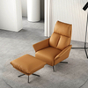Modern Minimalist Living Room Leisure Chairs President's Office Rest Chair Can Lie Down and Rotate Leather Sofa Chairs