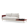 Stainless Steel Legs Modern Fabric Upholstered Italian Couch Living Room Sofa