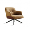 Modern Living Room Metal Leg Leisure Armchair Chair Hotel Cafe Restaurant Fabric Swivel Lounge Chair for Home