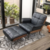 Italian Design Living Room Single Sofa Chair Modern Wooden Leather Leisure Armchair Hotel Apartment Chair Customized