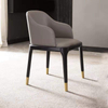 Factory Wholesale Nordic Modern Dining Chair Set with Solid Wooden Legs Leather Restaurant Chair