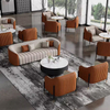 Custom Italian Home Couch Leather Sofa Modern Design Luxury Hotel Three Seater Sofa in a Row Living Room Furniture