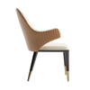 Modern Simple Light Luxury Wood Velvet Dining Chair Home Restaurant Furniture Casual Back Chair Western Restaurant Chair