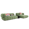 Modern Design I Shaped Sofas Velvet Fabric Couch White Teddy Lamb Wool Single Sofa 3 Seater Sets for Home Living Room