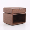 Nordic Wood Modern Simple Bedroom Nightstand Rotating Two Drawer BedSide Table Design Creative Nightstand