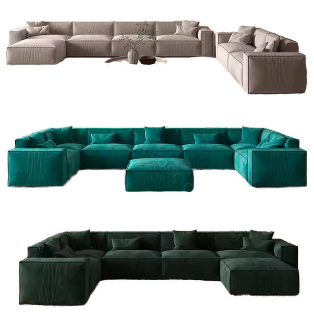 Modern Design Modular Velvet Fabric Corner Couch Factory Living Room Furniture Sectional Sofa Set