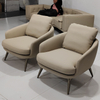 Modern Leisure Luxury Lounge Moulded Foam Leather Accent Chair for Home Living Room Hotel Office Reception Waiting Room Armchair