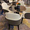 Modern Commercial Armchair Solid Wood Dining Room Table and Chair With Pu Leather Restaurant Chair Cafe Chair