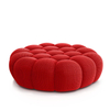 Modern Minimalist Football Creative Design Backless Settee Sofa Luxury Fabric Living Room Lazy Curved Bubble Footstool