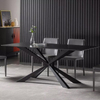 Luxury Nordic Modern Design White Marble Metal Leg Dining Table and Chair Dining Table Set 4 Seater 6 Chairs
